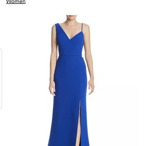 BCBG Maxazria Asymmetrical bodice gown